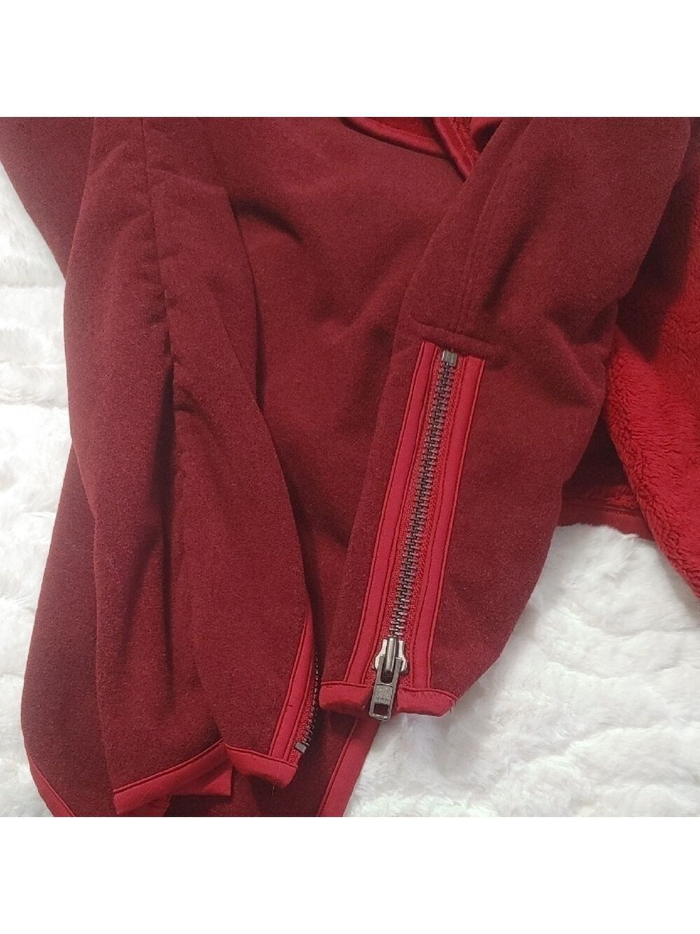 Lululemon Presence Of Mind Jacket Deepest Cranberry Size 6 Fleece Burgundy Red - Picture 13 of 13